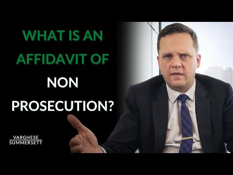 Understanding the Non-Prosecution Affidavit: A Comprehensive Overview