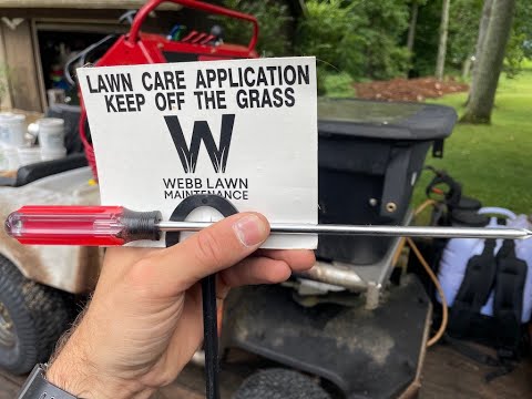 What is the substance that lawn companies use for spraying on lawns?