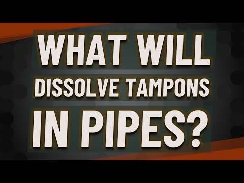 What substances can dissolve tampons in pipes?