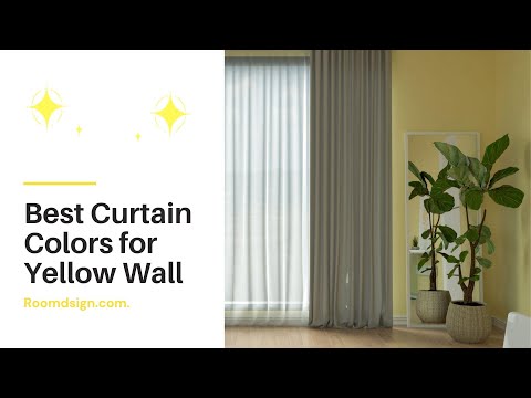 What curtain color complements yellow walls?