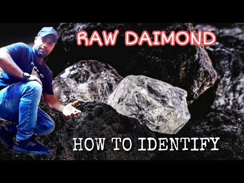 What is the appearance of a raw diamond?