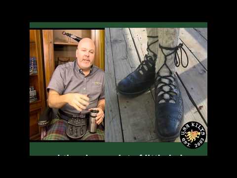 Which footwear pairs best with a kilt?